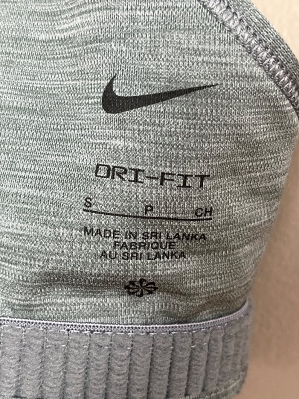 Nike Gray Dri-fit Sports Bra Activewear Fitness Sportswear Gym Train Girls Wm XS - Picture 2 of 6